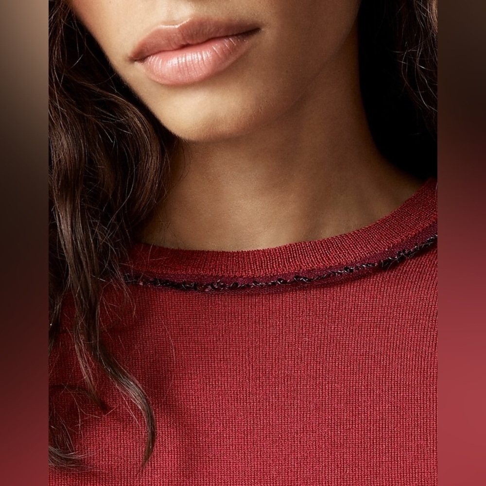 J. Crew Carolyn Embellished Fitted Crewneck Sweater in Merino Wool - Picture 2 of 9